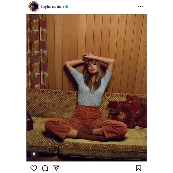 Urban Outfitters Taylor Swift Midnights BDG High Rise Baggy Corduroy Pants- 31 - Picture 2 of 14